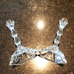 Crystal candle stick holders.